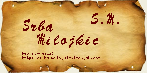 Srba Milojkić vizit kartica